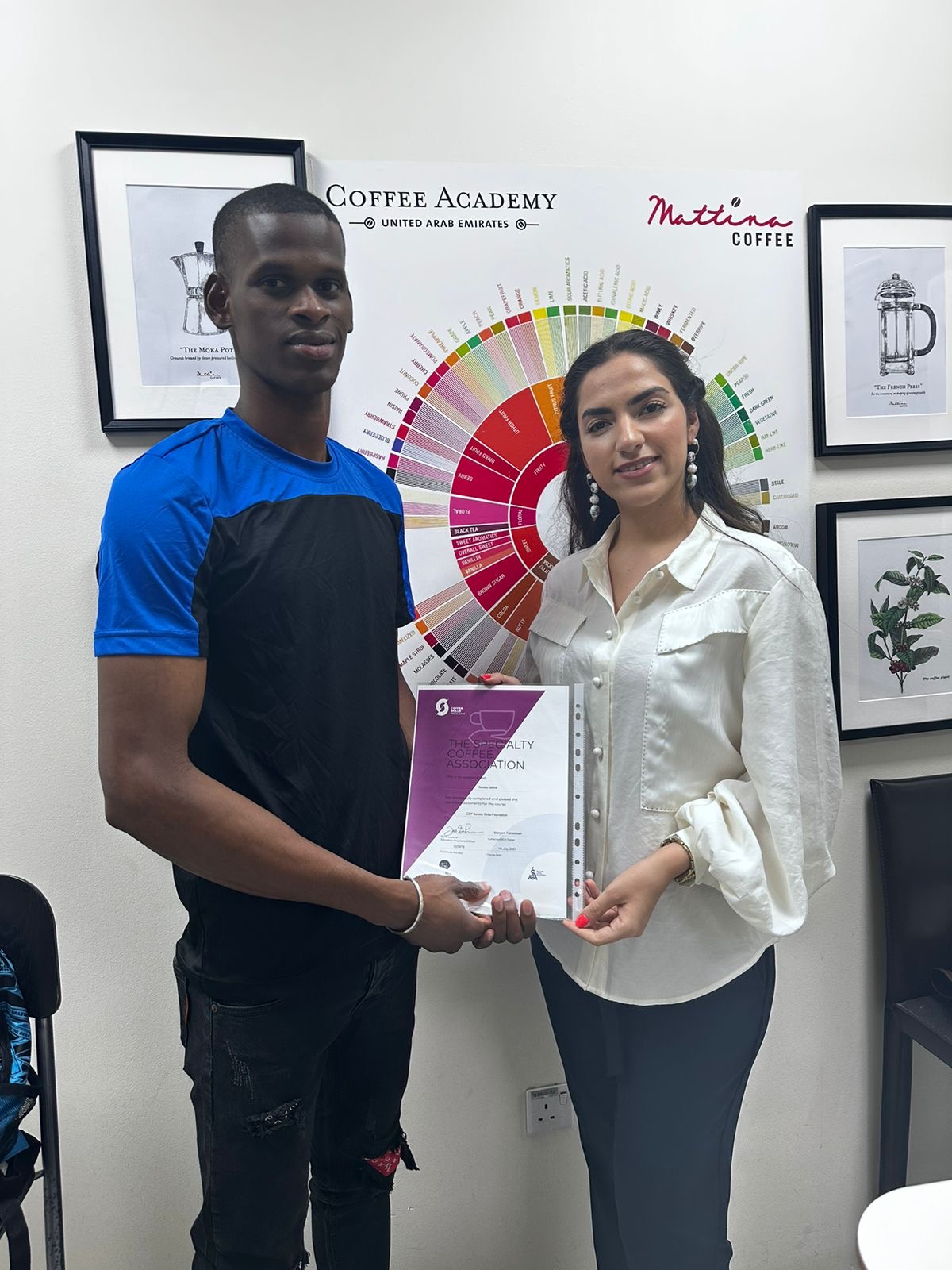 Official certificate for a course completed with Authorized SCA Trainer Maryam Tabatabaei.