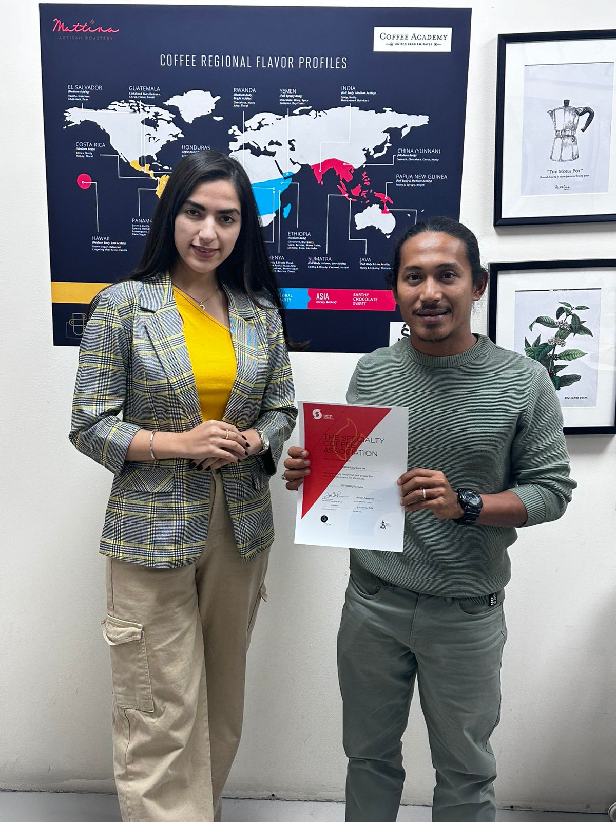 Official certificate for a course completed with Authorized SCA Trainer Maryam Tabatabaei.