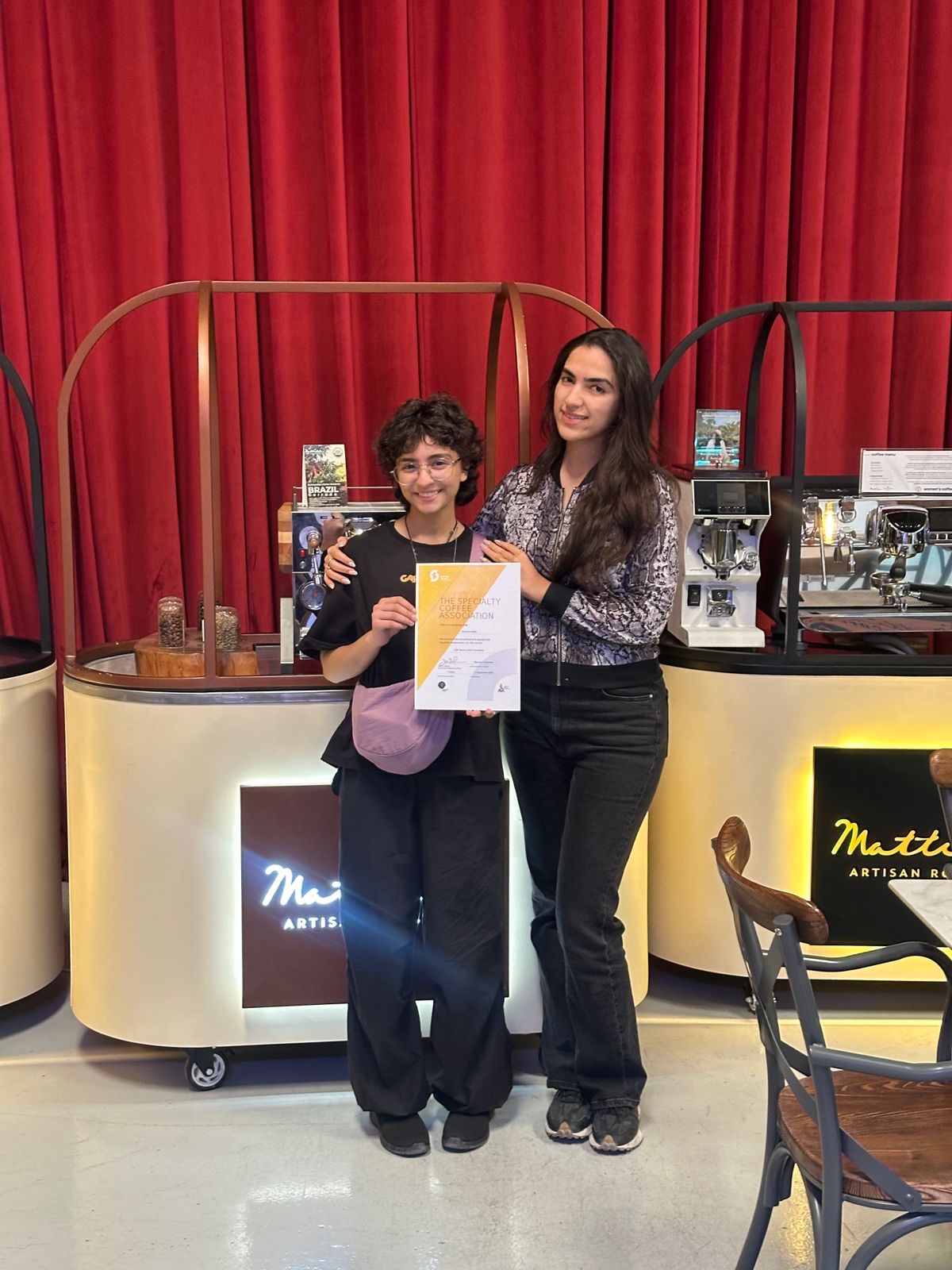Official certificate for a course completed with Authorized SCA Trainer Maryam Tabatabaei.