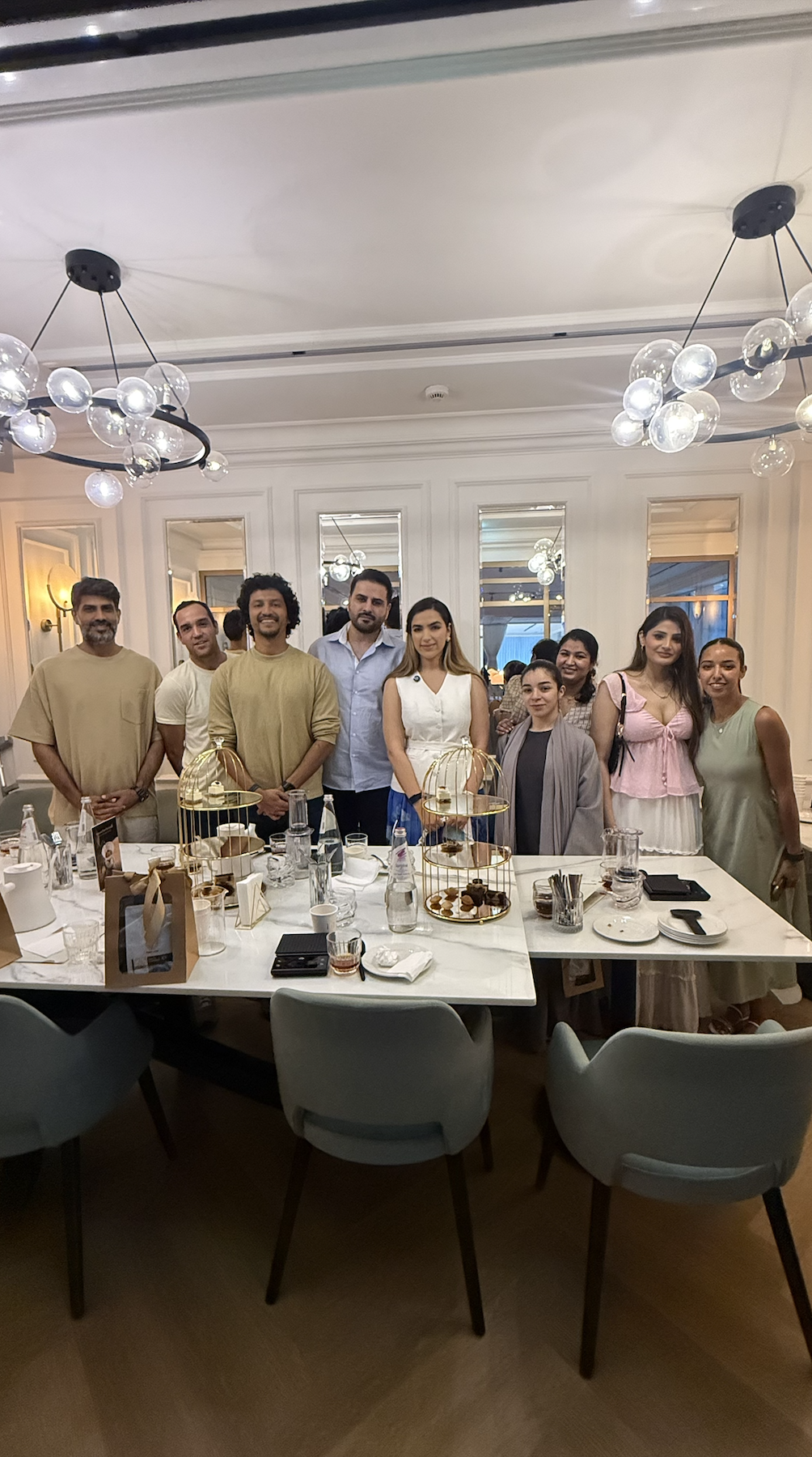 Maryam Tabatabaei with participants at the Farm to Cup coffee brewing and tasting workshop